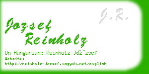 jozsef reinholz business card